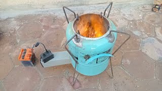 You Cant Believe How Easy It Is To Make A Wood Stove  Homemade wood burning Rocket stove [upl. by Alyekahs]