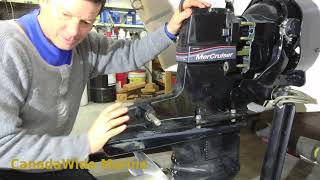 How to remove amp install a Mercruiser Alpha 1 Gen 2 sterndrive to inspect Bellows amp Gimbal bearing [upl. by Waldo967]