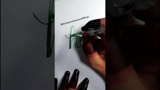 Glass pen Calligraphy [upl. by Mharg]