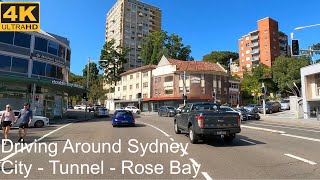 Driving City To Rose Bay  Sydney Australia  4k UHD [upl. by Ayotl601]