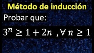 Método de inducción demostracion con el metodo inductivo [upl. by Eesyak]