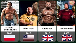 The Worlds Strongest Man All Winners [upl. by Owena]