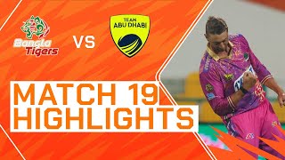 2023 Abu Dhabi T10 Match 19 Highlights Bangla Tigers vs Team Abu Dhabi  Season 7 [upl. by Roselia]