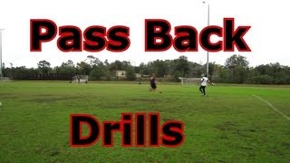 Goalkeeper training Pass back drills [upl. by Yedok]