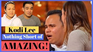 KODI LEE AGT Golden Buzzer Reaction Tears falling a bit [upl. by Arrais31]