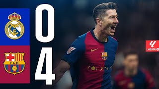 REAL MADRID 0 vs 4 FC BARCELONA  EL CLÁSICO  LALIGA 202425 MD11 [upl. by Chuipek]