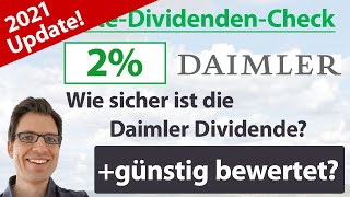 Daimler Aktienanalyse 2021 Wie sicher ist die Dividende günstig bewertet [upl. by Hibbs]