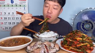 감칠맛 가득 맛나게 맛이든 최고육 파김치 갯가재 쪄서 흰밥에 된장찌개 파김치가 너무 맛있는데요 4공기 꿀떡 하는 시골 집밥먹방MUKBANG [upl. by Coleman]