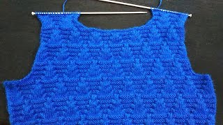 Gents Full Sweater Knitting Part3  Round Neck Cutting  Natural Style Hindi [upl. by Aramenta222]