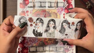 Journal with me  Flowery Theme Using Items from ​⁠journalsay 🌺🌹 Scrapbook ASMR [upl. by Eledoya791]