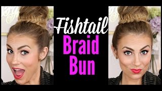 How To Easy Fishtail Braid Bun  Tutorial  Angela Lanter [upl. by Salguod931]