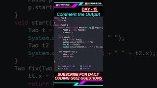 DAY  15 Tell me the output of this code  Java Quiz Question  Daily Quiz Challenge  Ampire java [upl. by Pernas]