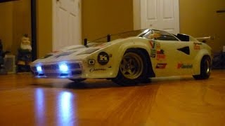 TT01 Drift Tamiya Lamborghini Countach [upl. by Templia526]