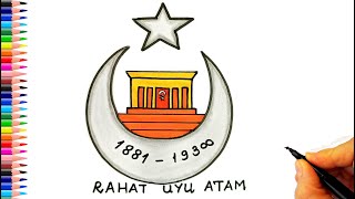 10 Kasım Atatürkü Anma Günü Çizimleri  10 Kasım Resimleri  10 Kasım Çizimleri  Anıtkabir Çizimi [upl. by Livy305]