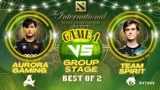 Aurora Gaming vs Team Spirit  TI13 GROUP STAGE Day1 BO2 GAME 1  THE INTERNATIONAL 2024 DOTA 2 [upl. by Lorilyn]