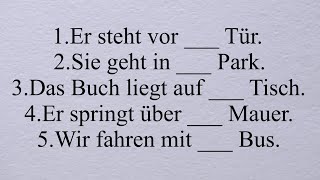 Der den dem die das ins Dativ Akkusativ A1 A2 [upl. by Elvera]