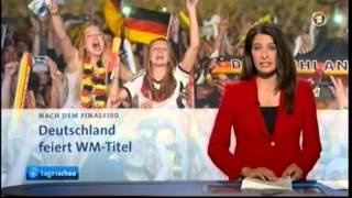 Tagesschau zum Weltmeister Deutschland 2014 am 14072014 [upl. by Nikaniki381]