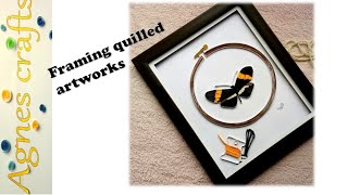 How to frame quilled works  Framing quilled artworks [upl. by Arataj574]