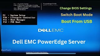 Change System BIOS Settings in Dell EMC PowerEdge Server  How to Switch Boot Mode  Boot from USB [upl. by Pollack]