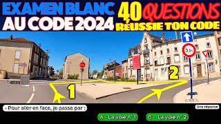 Test au code de la route 2024  40 Questions à lExamen blanc du permis de conduire  Réponses [upl. by Vernita603]