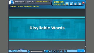 Disyllabic words Phonetics  English language lab [upl. by Ayal7]