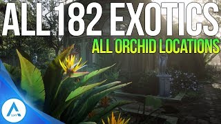 All 182 Exotic Item locations All Orchids Eggs amp Birds  Red Dead Redemption 2 [upl. by Akihc922]