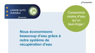 Le certificat « Lavage auto durable » de WashTec garantit un lavage respectueux de lenvironnement [upl. by Eilarol625]