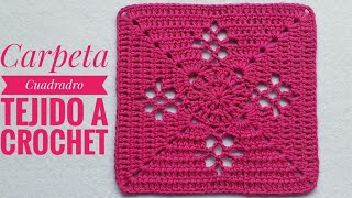 Eres Principiante éste Tejido es para TiGranny Square CrochetCuadradoCarpeta a GanchilloCrochê [upl. by Nikaniki]