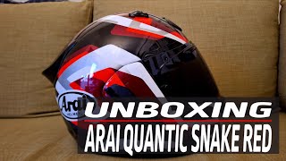 Unboxing Arai Quantic Snake Red [upl. by Mirabelle]