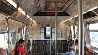 NYC Subway HD 60fps Riding R160B quotSubway Libraryquot Wrap Train on The F Line 6917 [upl. by Egroej]