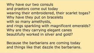 CAVAFY Waiting for the Barbarians [upl. by Bolt]