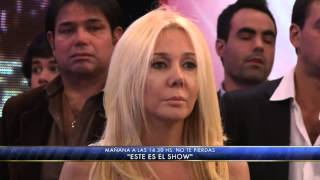 Showmatch 2012  Duro cruce entre Mariana Nannis y Cristian U [upl. by Namhar]