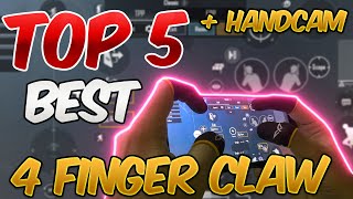 Top 5 Best 4 Finger Claw SettingsSensitivity  Handcam Pubg Mobile [upl. by Cottle898]