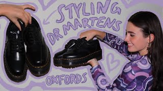 HOW TO STYLE doc marten oxfords  dr martens quad 8053 platforms review the shoe of fall 2020 [upl. by Arnaldo]