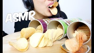 ASMR 4 Flavours Pringles Sour Cream Pizza BBQ and Mystery CRUNCHY EATING SOUND  SASASMR [upl. by Nylcaj]