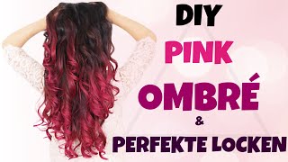 DIY PINK OMBRÉ HAIR 🌺 PERFEKTE LOCKEN GANZ EINFACH  VERLOSUNG  KINDOFROSY [upl. by Gazzo]