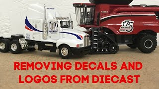 How to remove decals and logos from diecast [upl. by Sabanrab]