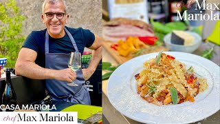 PASTA CON FUNGHI GALLETTI E GUANCIALE ricetta facile e veloce di Chef Max Mariola [upl. by Oiramaj]