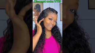 PRE BRAIDED GLUELESS WIG 13X6 HD PRE CUT LACE FRONTAL  ELFIN HAIR INSTALL [upl. by Eanal]