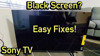 Sony TV Black Screen Wont Turn On FIXED [upl. by Delacourt]