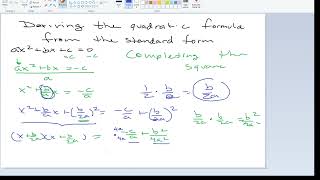 Derive the quadratic formula [upl. by Janessa]