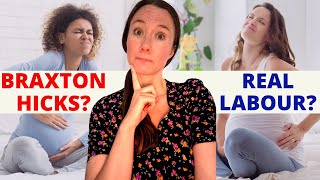 BRAXTON HICKS VS CONTRACTIONS What do Braxton Hickslabour contractions feel like [upl. by Etnoed]