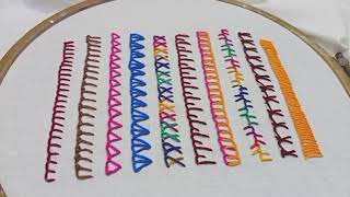 10 Variations of Buttonhole Stitches  Buttonhole Stitch Family  How to Make Buttonhole Stitch [upl. by Ward348]