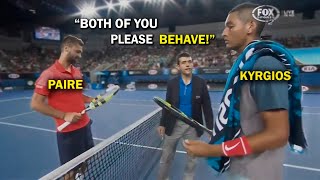 The Tennis Match That Turned into a CIRCUS Kyrgios vs Paire [upl. by Lapo]