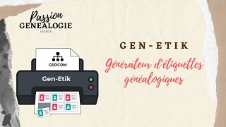 Tutoriel pour réaliser des étiquettes autocollantes du Génesquisse avec GenEtik [upl. by Esiralc]