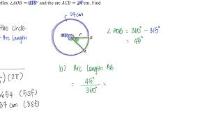 Finding Radius and Perimeter of a Sector Given Arc Length and Angle at Centre [upl. by Irb]