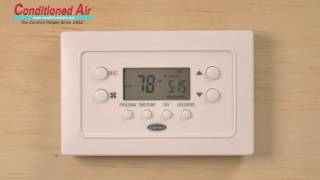 How to Program Carrier Thermostat  Conditioned Air [upl. by Hughes133]