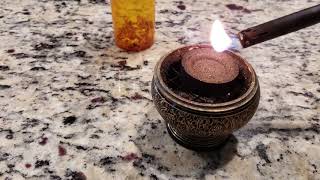 Using Resin As Incense Frankincense Myrrh and Benzoin [upl. by Anahsal126]