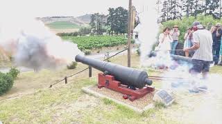 Chris Prodehl firing a muzzle loading cannon at NCS on 14012023 final [upl. by Zurc]