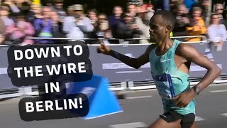 THRILLING Finish To Mens Race At Berlin Marathon 2024 [upl. by Whitman]